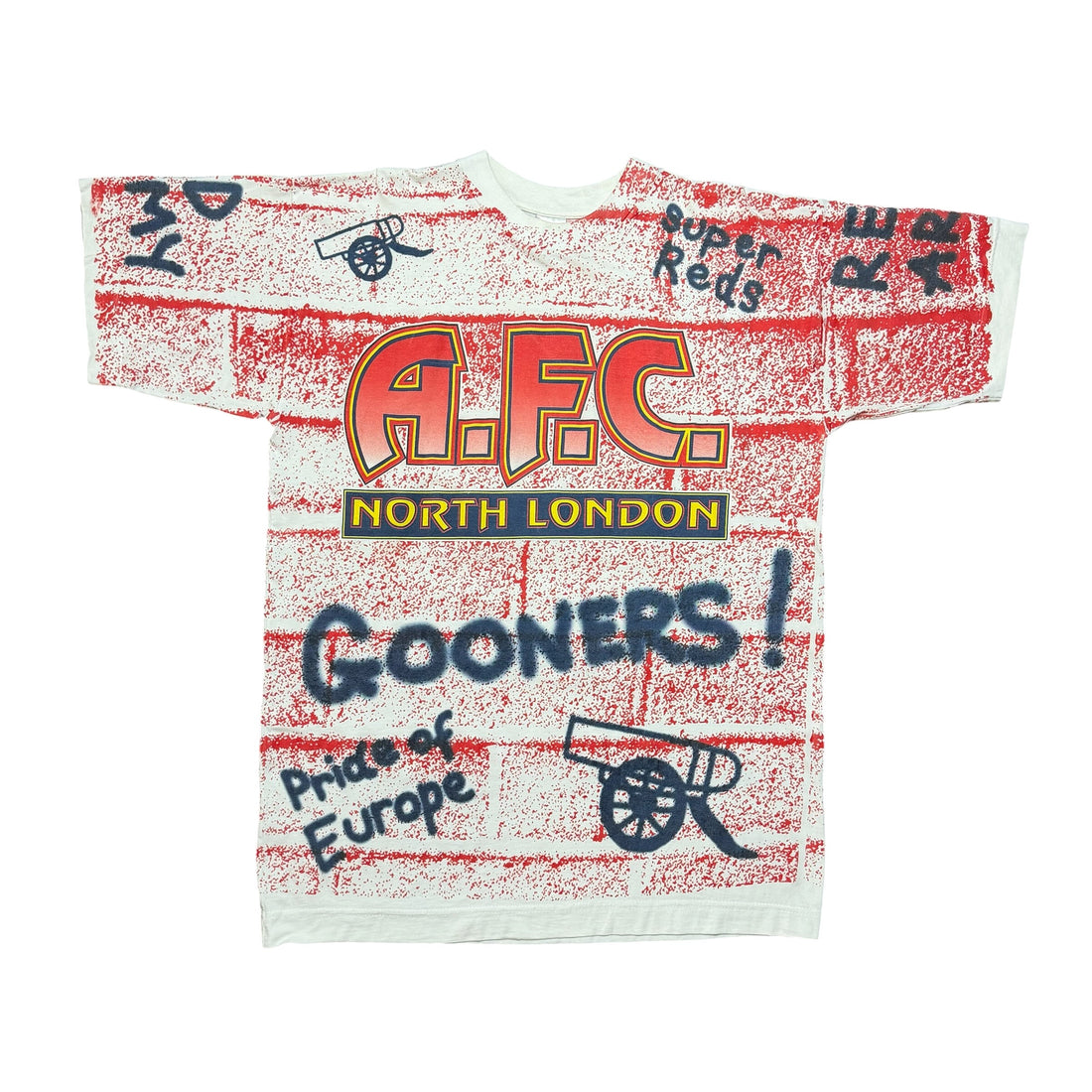 1990s Arsenal FC Graffiti Brick Wall Gooners AOP EPL