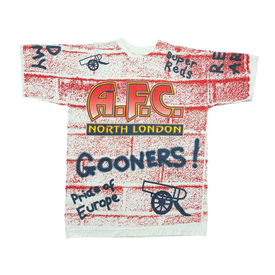 1990s Arsenal FC Graffiti Brick Wall Gooners AOP EPL