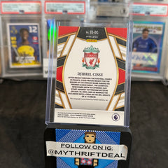 2023-24 Djibril Cisse Liverpool Panini Select Premier League Red Prizm Autograph Card
