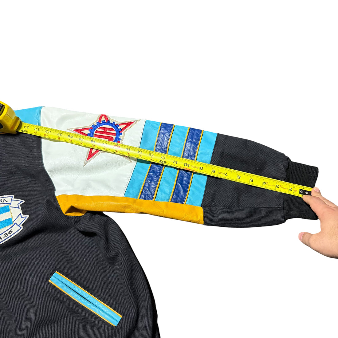 1994 World Cup Jeff Hamilton Argentina Leather Patch Jacket