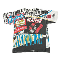 1992 Magic Johnson Portland Trailblazers Champions NBA AOP