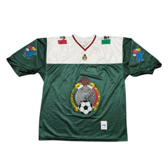 1998 France World Cup Mexico Logo Footix Mexican Flag Jersey