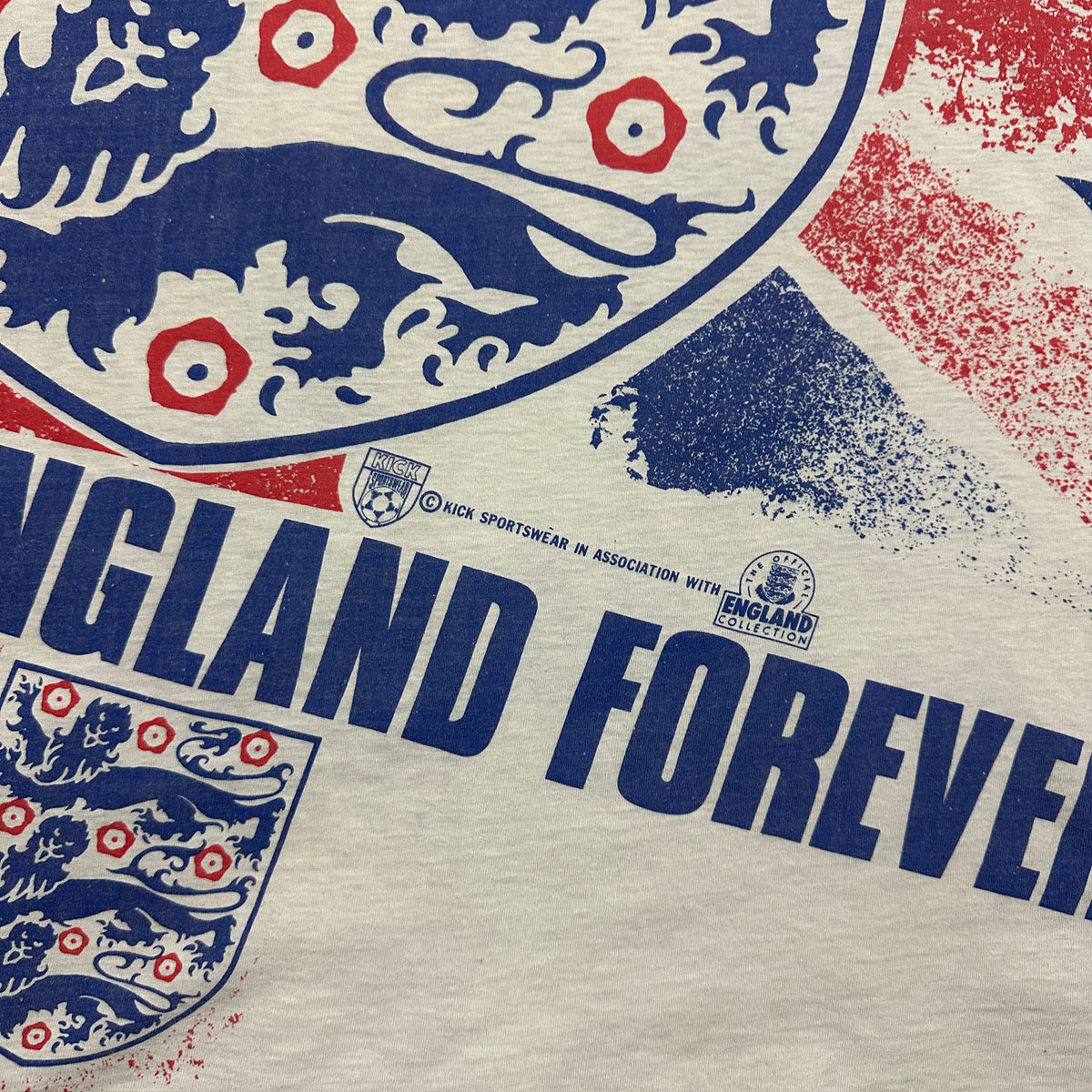 1990s England Soccer AOP 3 Lions