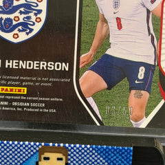 2021-22 Jordan Henderson England Panini Obsidian Eruption Patch /50 Card (03/50)
