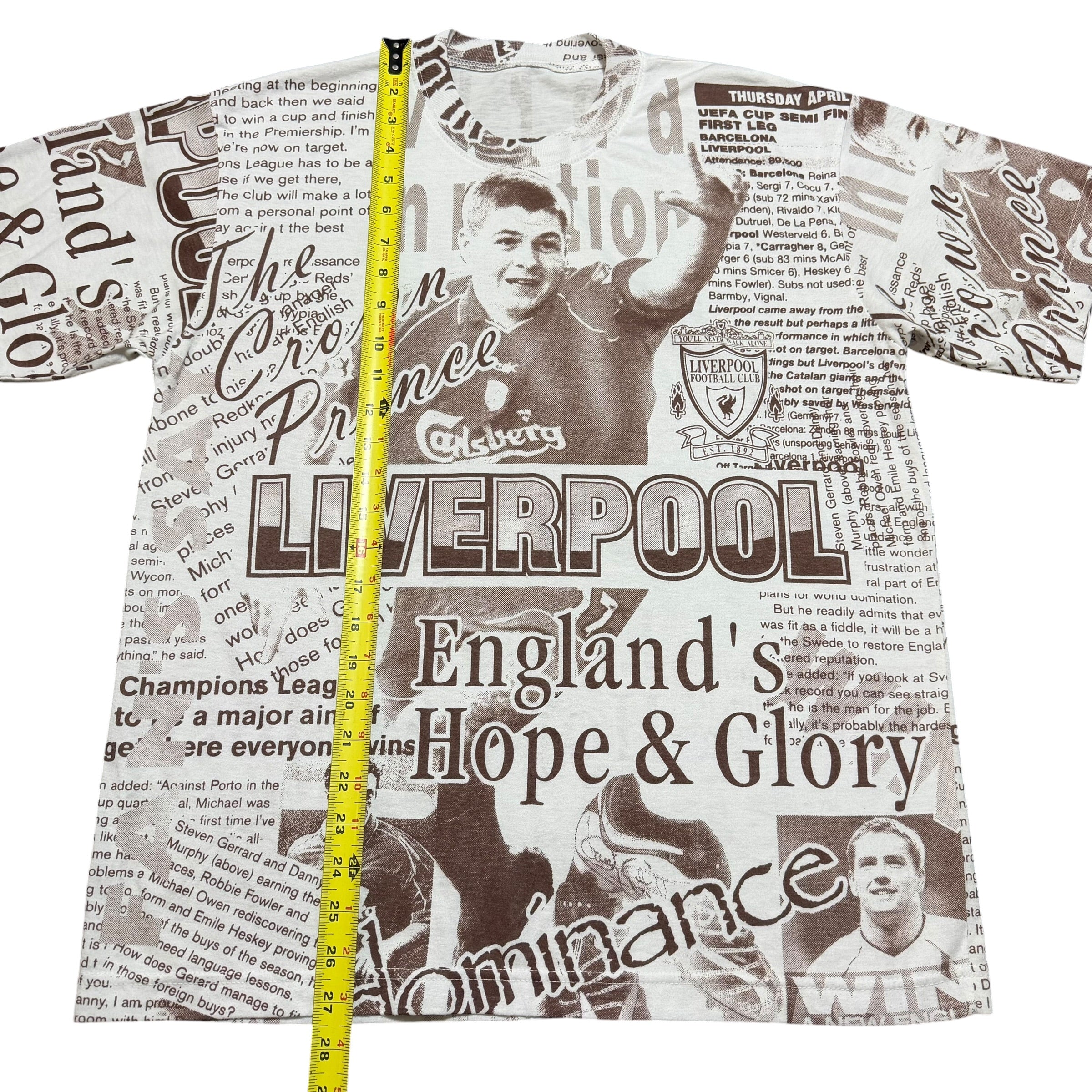 2001 Liverpool FC Steven Gerrard England AOP