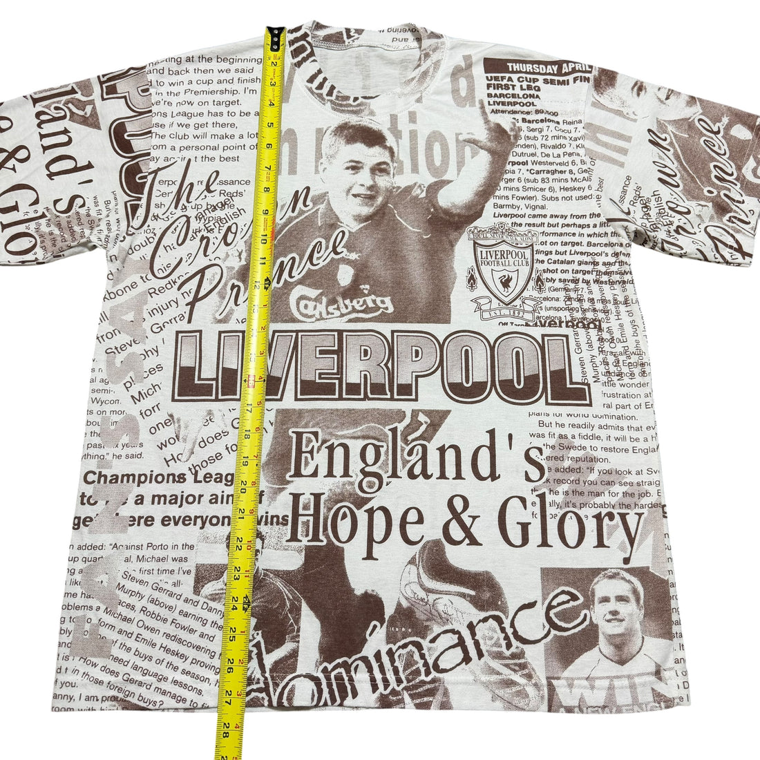 2001 Liverpool FC Steven Gerrard England AOP