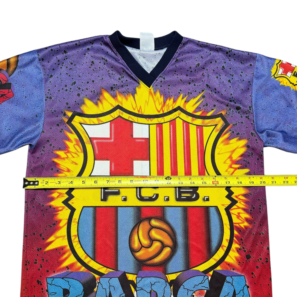 1990s FC Barcelona Corner AOP BARCA Brick Jersey