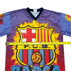 1990s FC Barcelona Corner AOP BARCA Brick Jersey