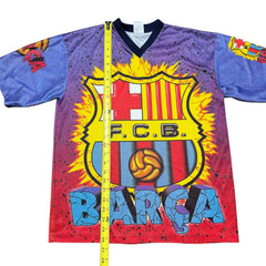 1990s FC Barcelona Corner AOP BARCA Brick Jersey