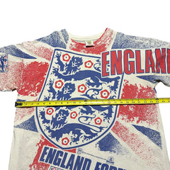 1990s England Soccer AOP 3 Lions