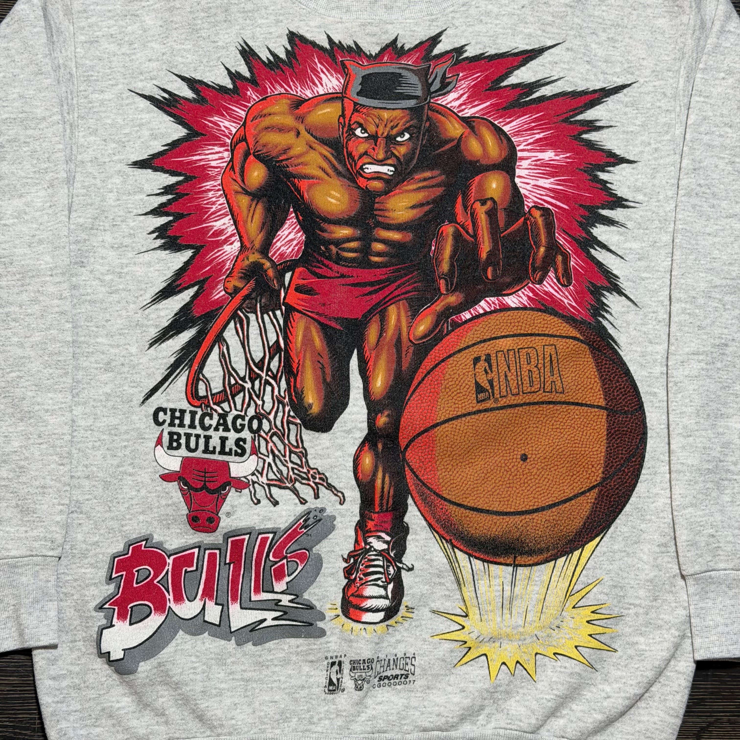 1994 Chicago Bulls Buff Guy Explosion NBA Crewneck