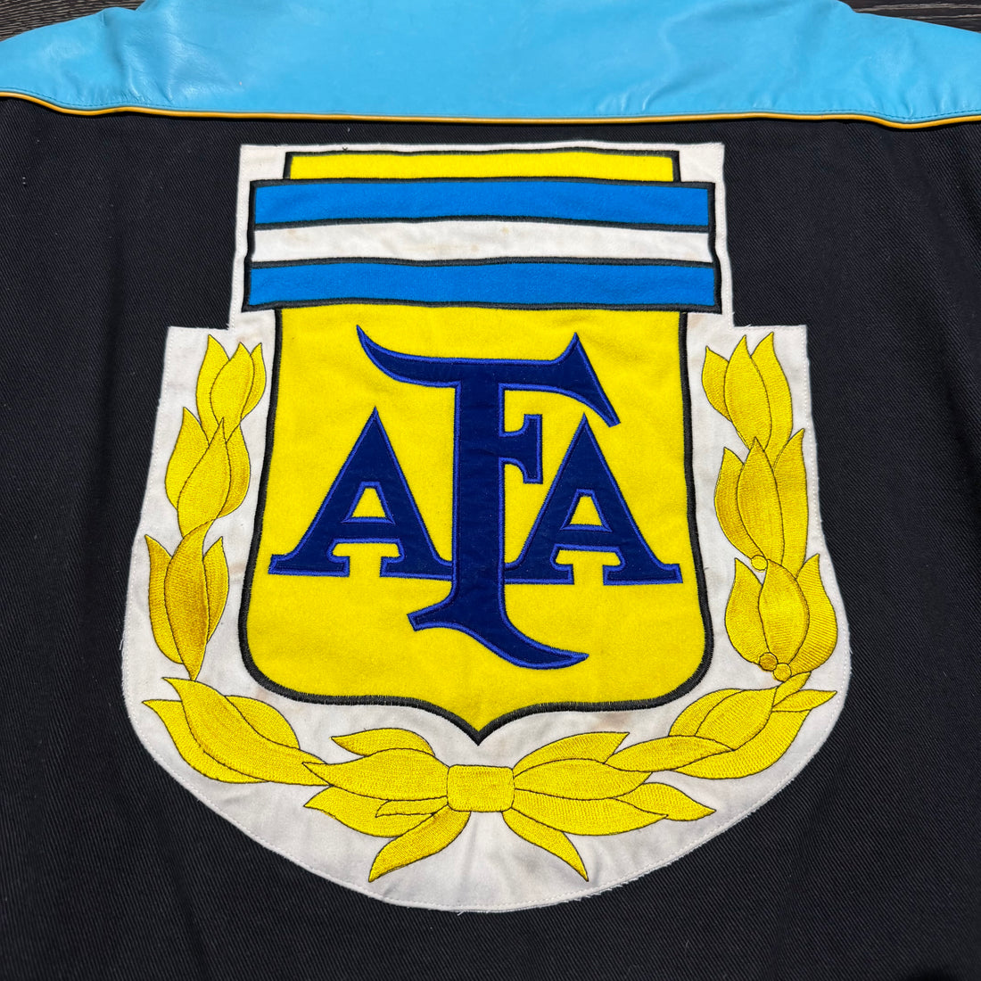 1994 World Cup Jeff Hamilton Argentina Leather Patch Jacket