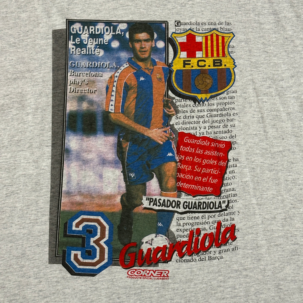 1990s Pep Guardiola FC Barcelona Corner La Liga
