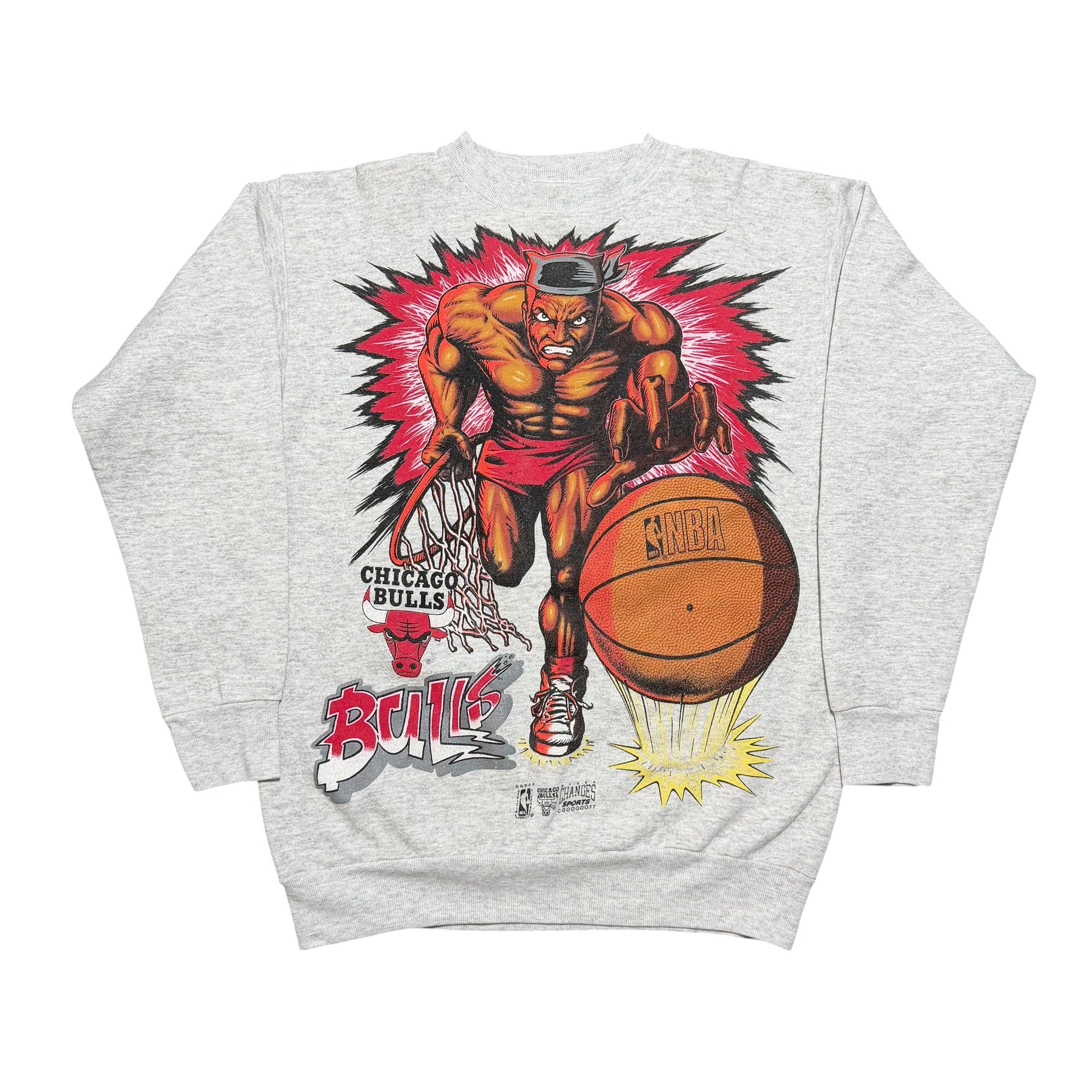 1994 Chicago Bulls Buff Guy Explosion NBA Crewneck
