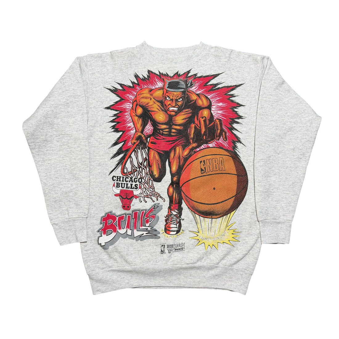 1994 Chicago Bulls Buff Guy Explosion NBA Crewneck