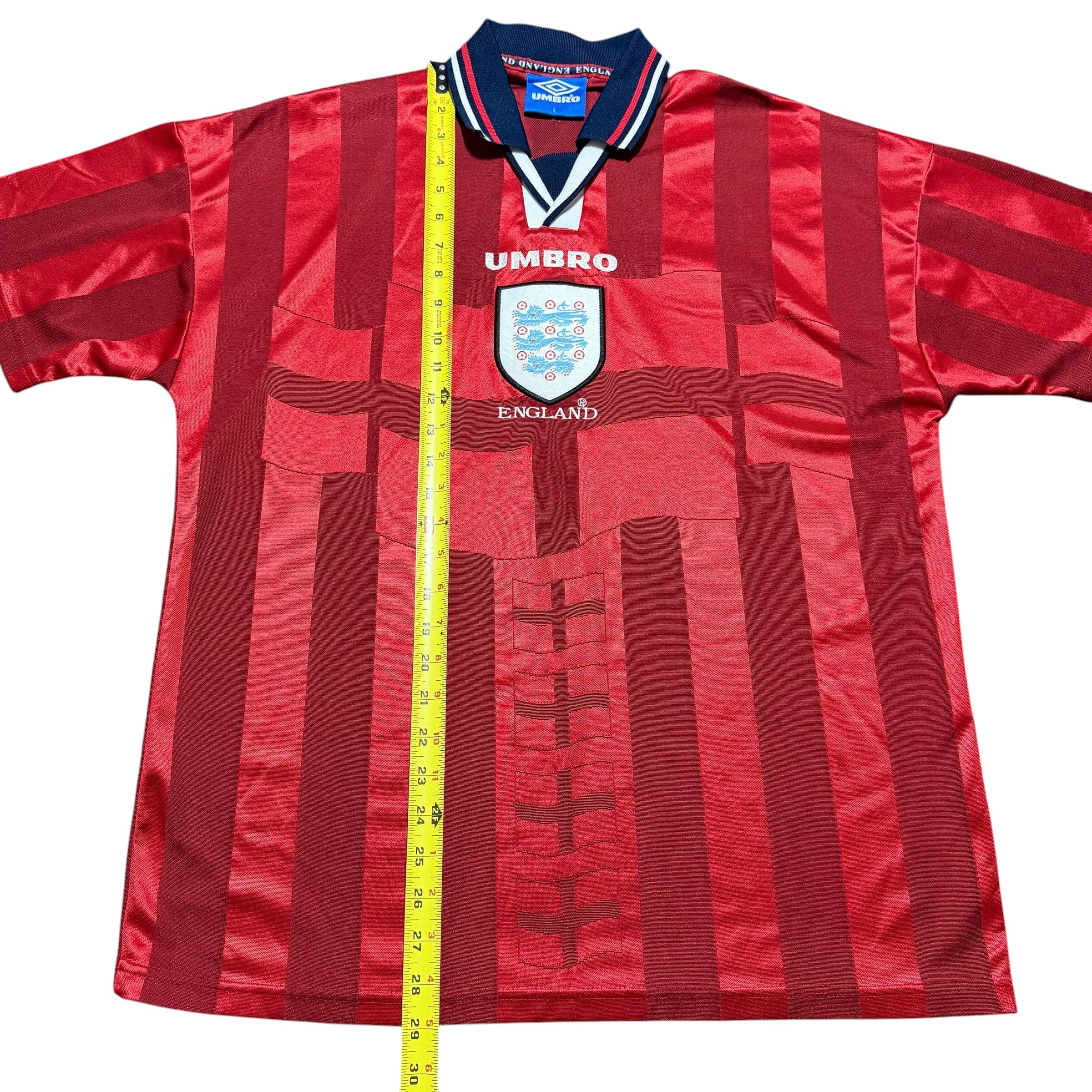 1998 England World Cup Umbro Jersey Kit Red