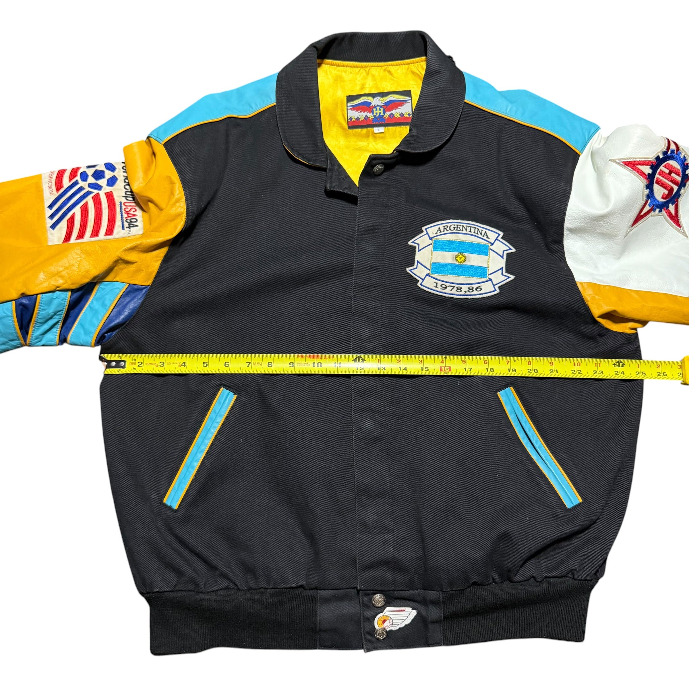 1994 World Cup Jeff Hamilton Argentina Leather Patch Jacket