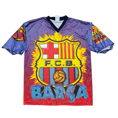 1990s FC Barcelona Corner AOP BARCA Brick Jersey