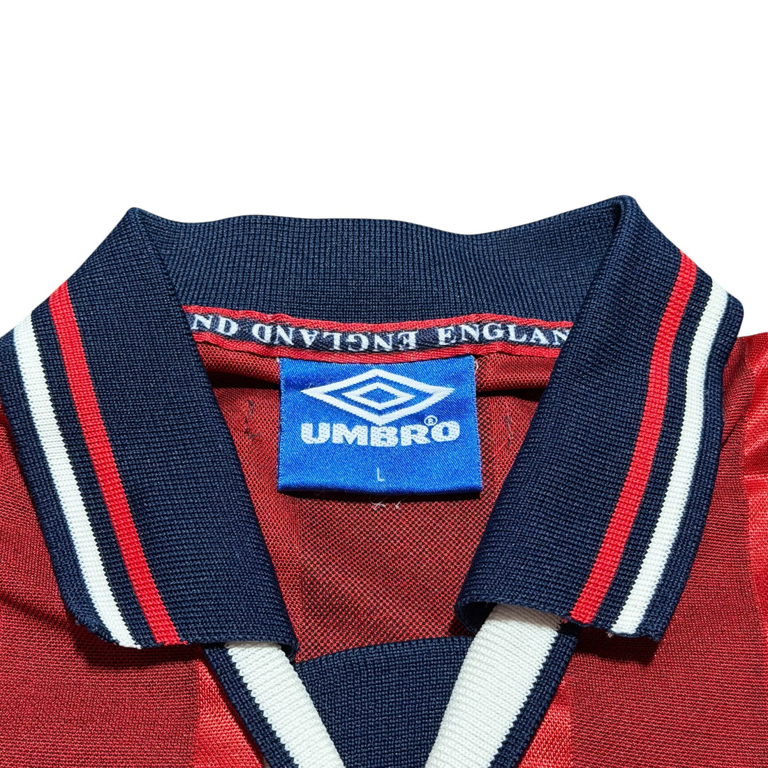 1998 England World Cup Umbro Jersey Kit Red