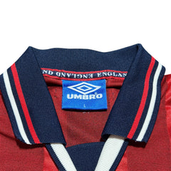 1998 England World Cup Umbro Jersey Kit Red