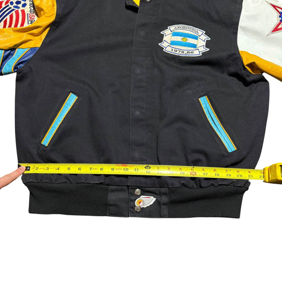 1994 World Cup Jeff Hamilton Argentina Leather Patch Jacket