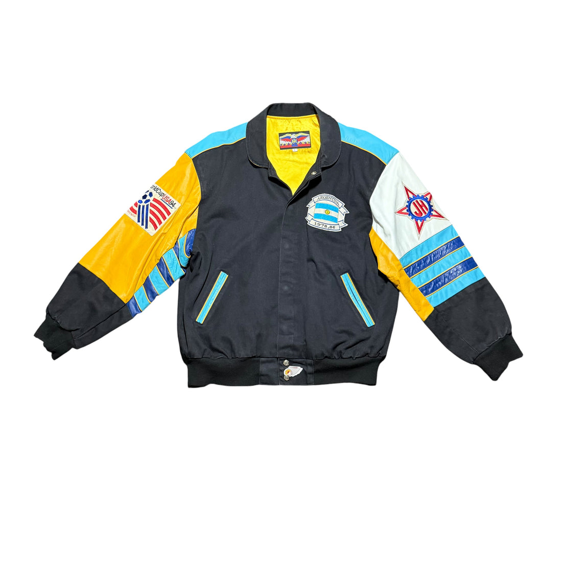 1994 World Cup Jeff Hamilton Argentina Leather Patch Jacket