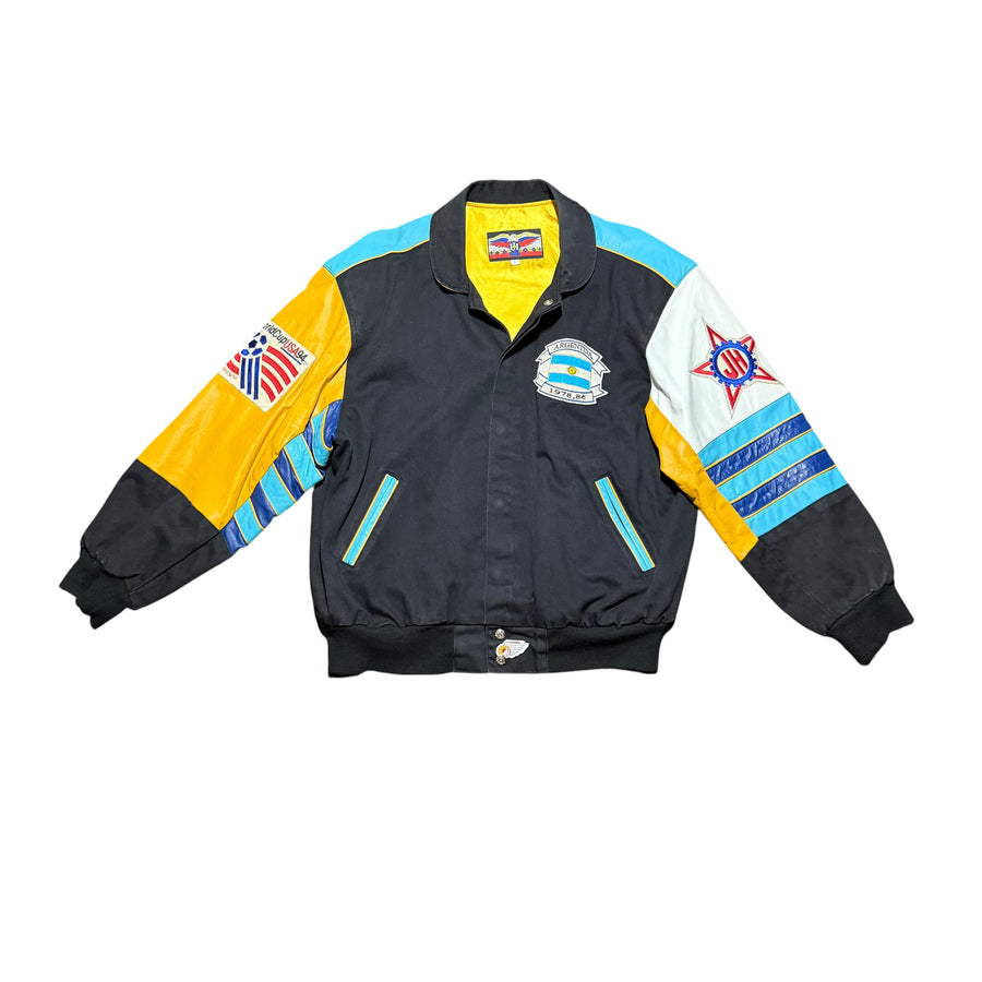 1994 World Cup Jeff Hamilton Argentina Leather Patch Jacket