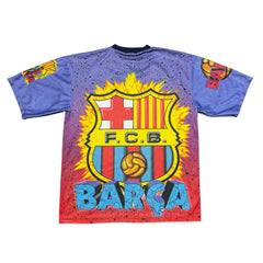 1990s FC Barcelona Corner AOP BARCA Brick Jersey