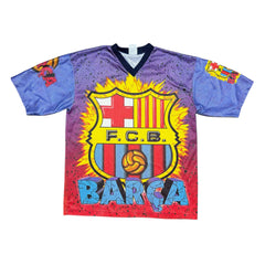 1990s FC Barcelona Corner AOP BARCA Brick Jersey