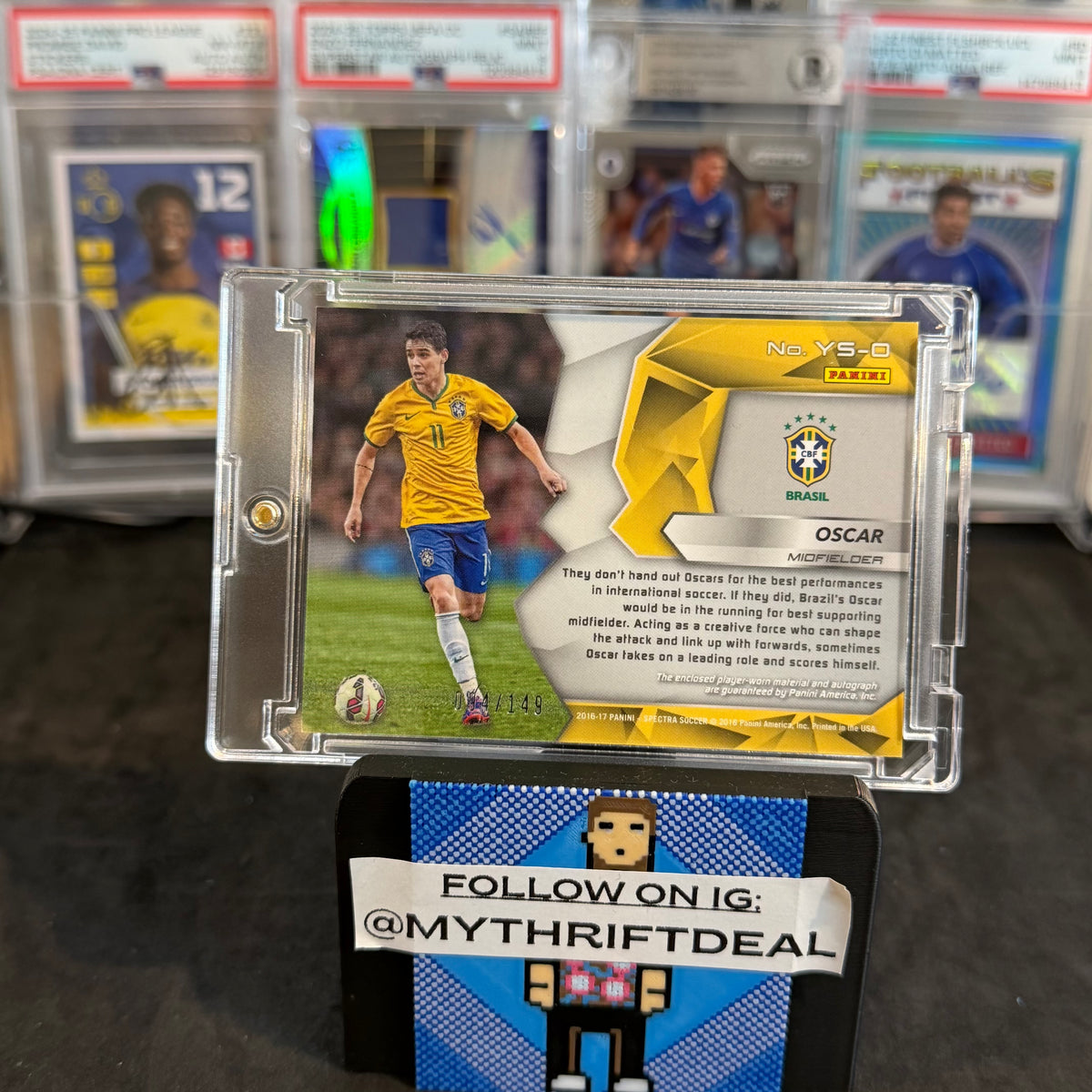 2016-17 Oscar Brazil Chelsea Panini Spectra Young Stars Autograph Patch /149 Card (94/149)