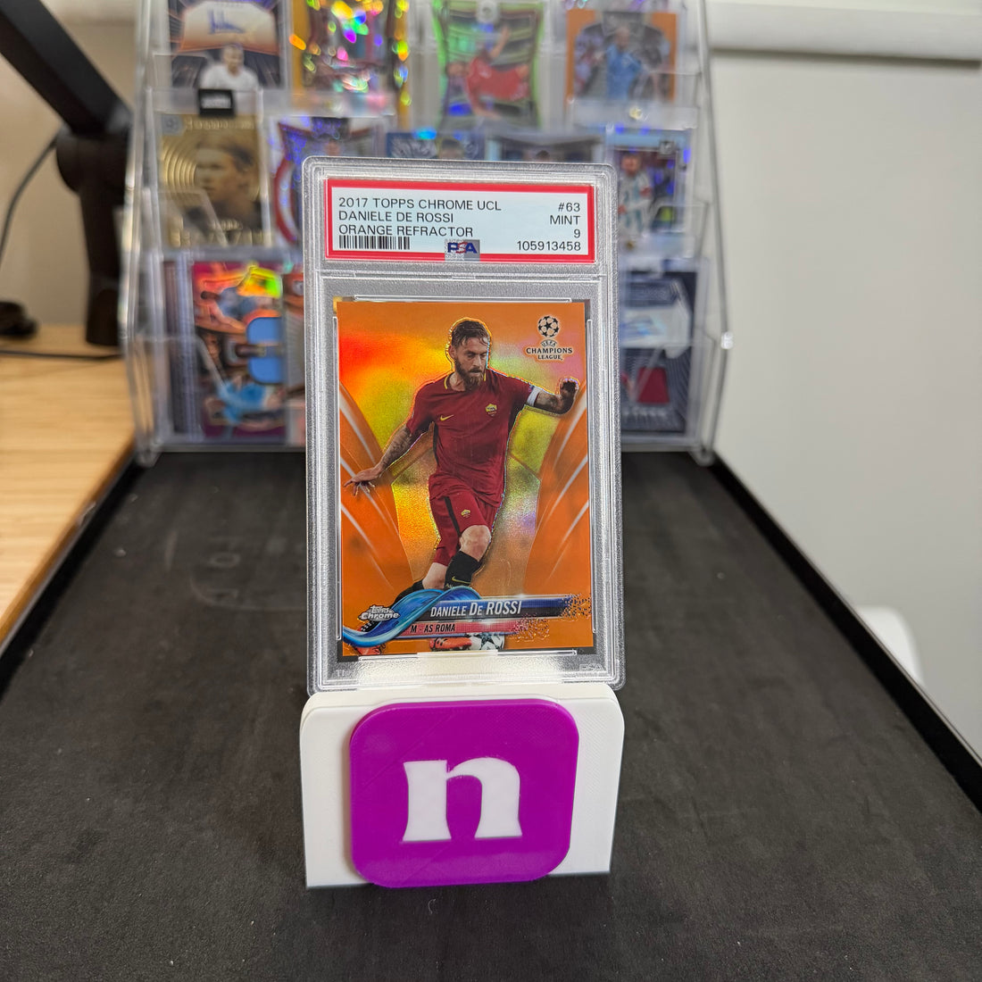 2017 Topps Chrome Daniele De Rossi /25 Orange PSA 9 Card
