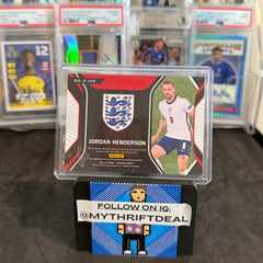 2021-22 Jordan Henderson England Panini Obsidian Eruption Patch /50 Card (03/50)