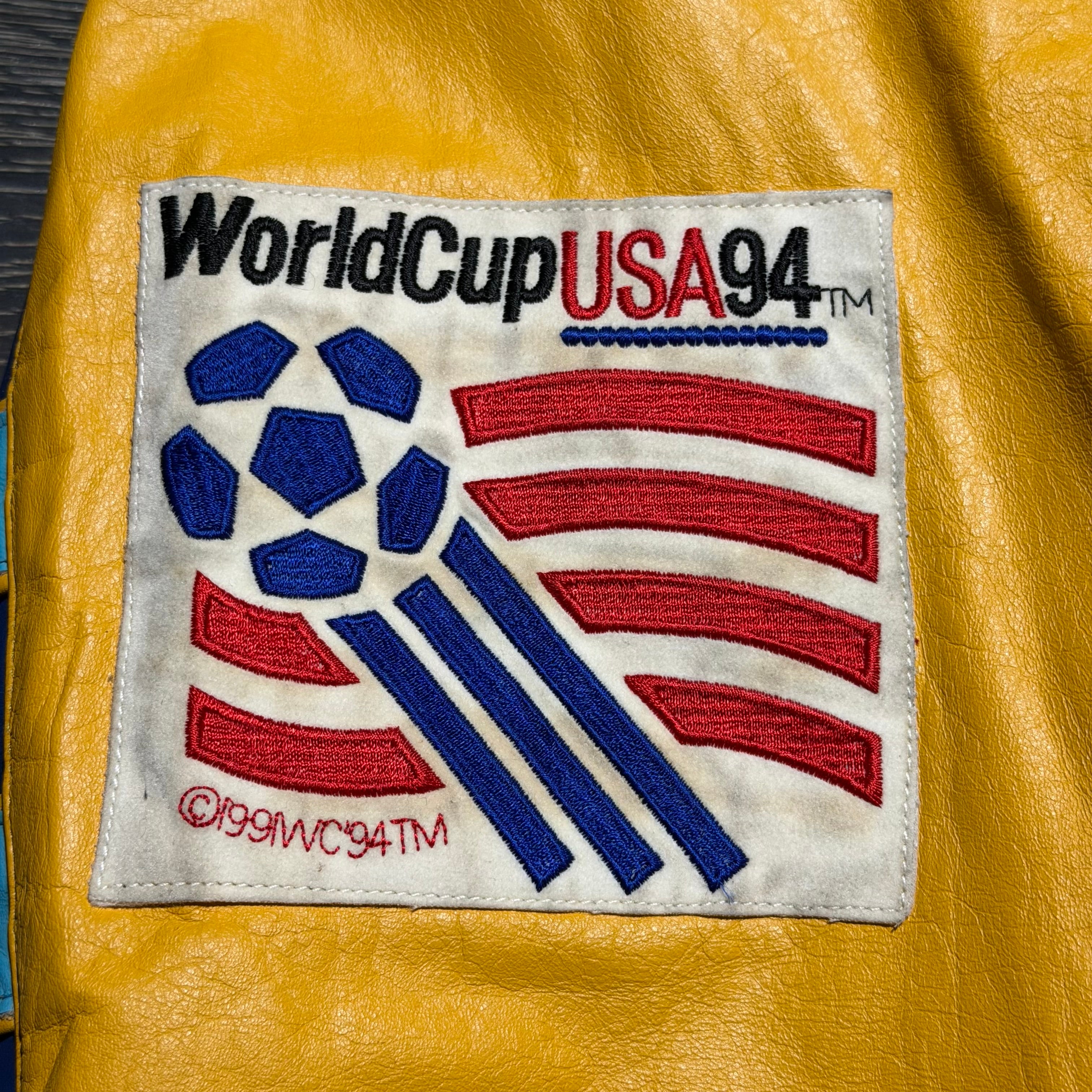 1994 World Cup Jeff Hamilton Argentina Leather Patch Jacket