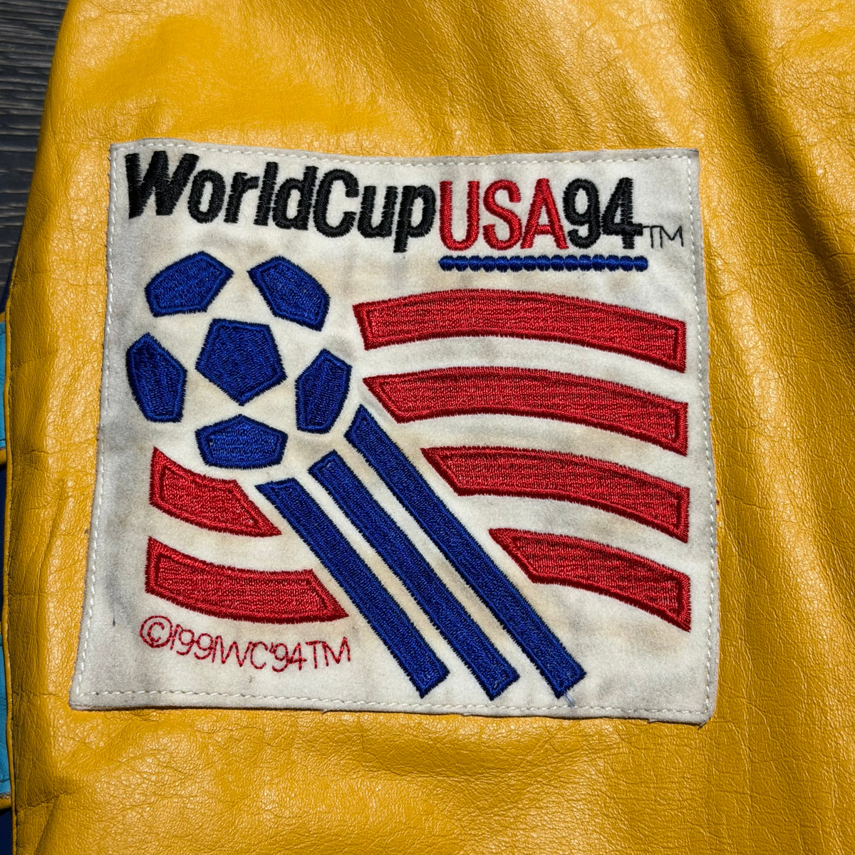 1994 World Cup Jeff Hamilton Argentina Leather Patch Jacket