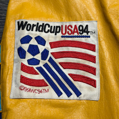 1994 World Cup Jeff Hamilton Argentina Leather Patch Jacket