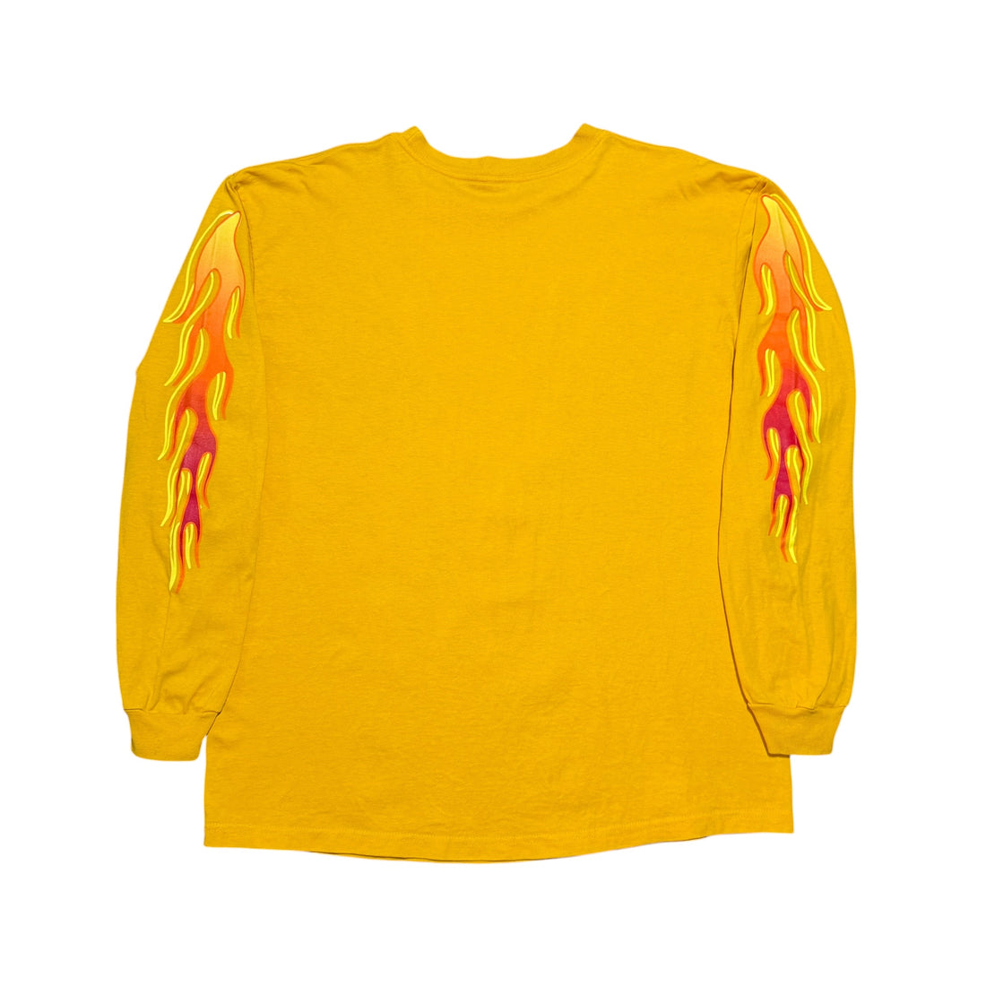 2000s Adidas Soccer Flames Harley Style Yellow Longsleeve