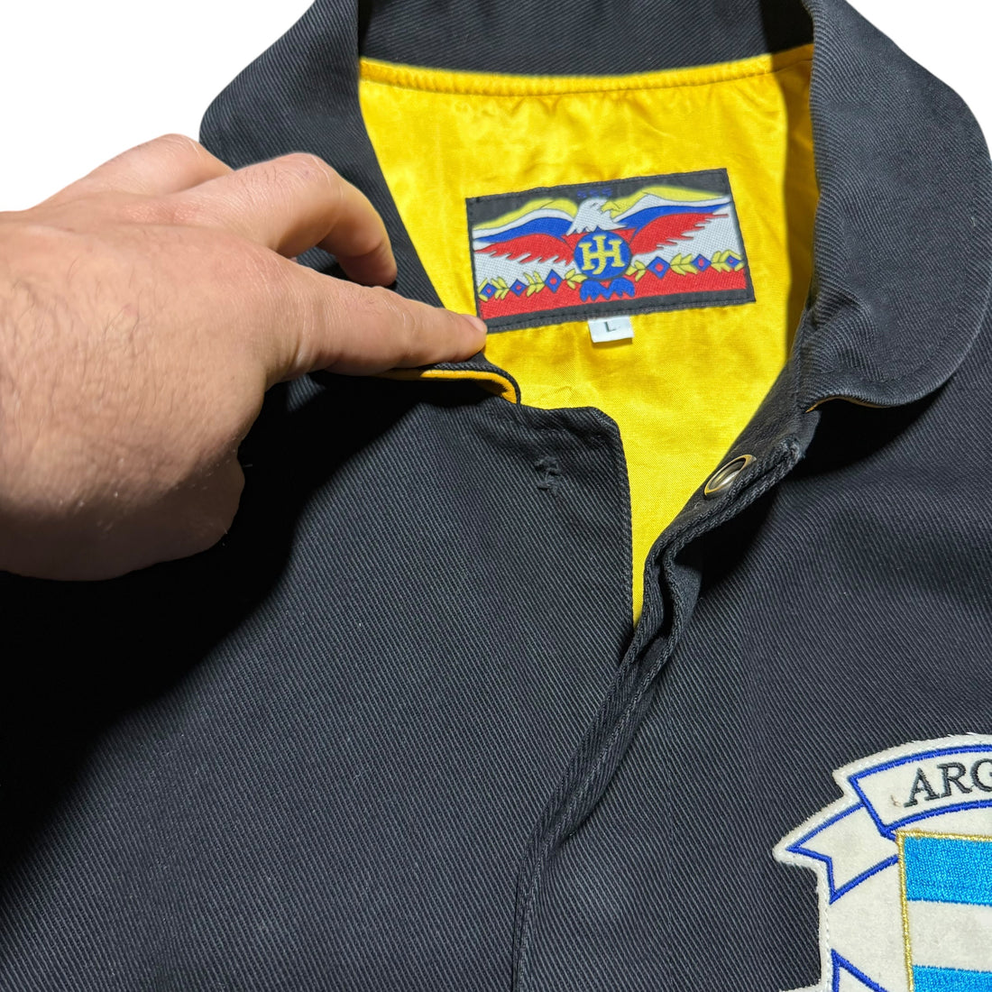 1994 World Cup Jeff Hamilton Argentina Leather Patch Jacket