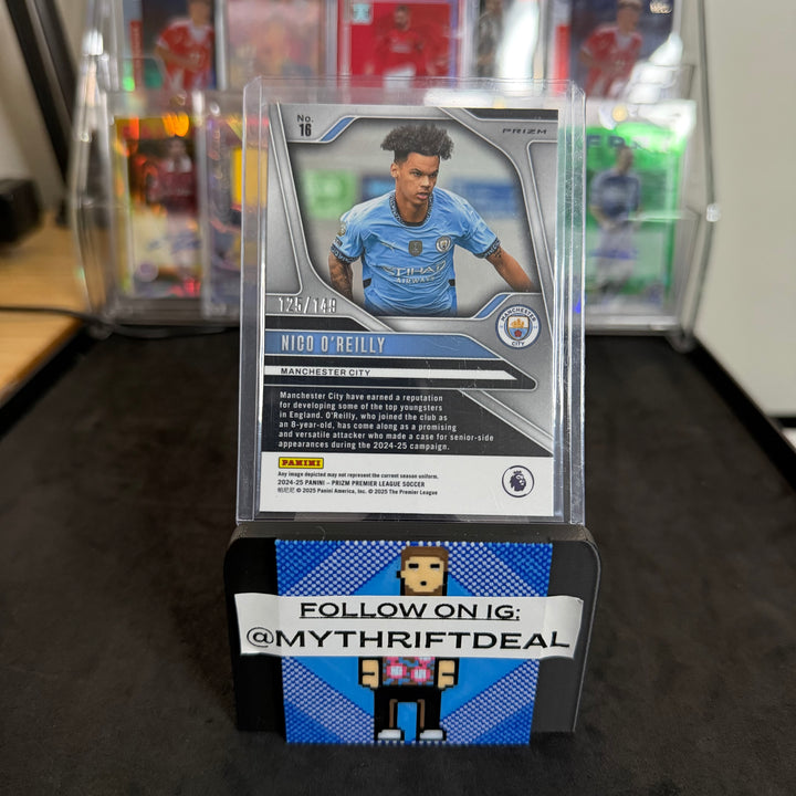 2024-25 Panini Nico O’Reilly Manchester City EPL Pink Breakaway RC /149 Card (125/149)