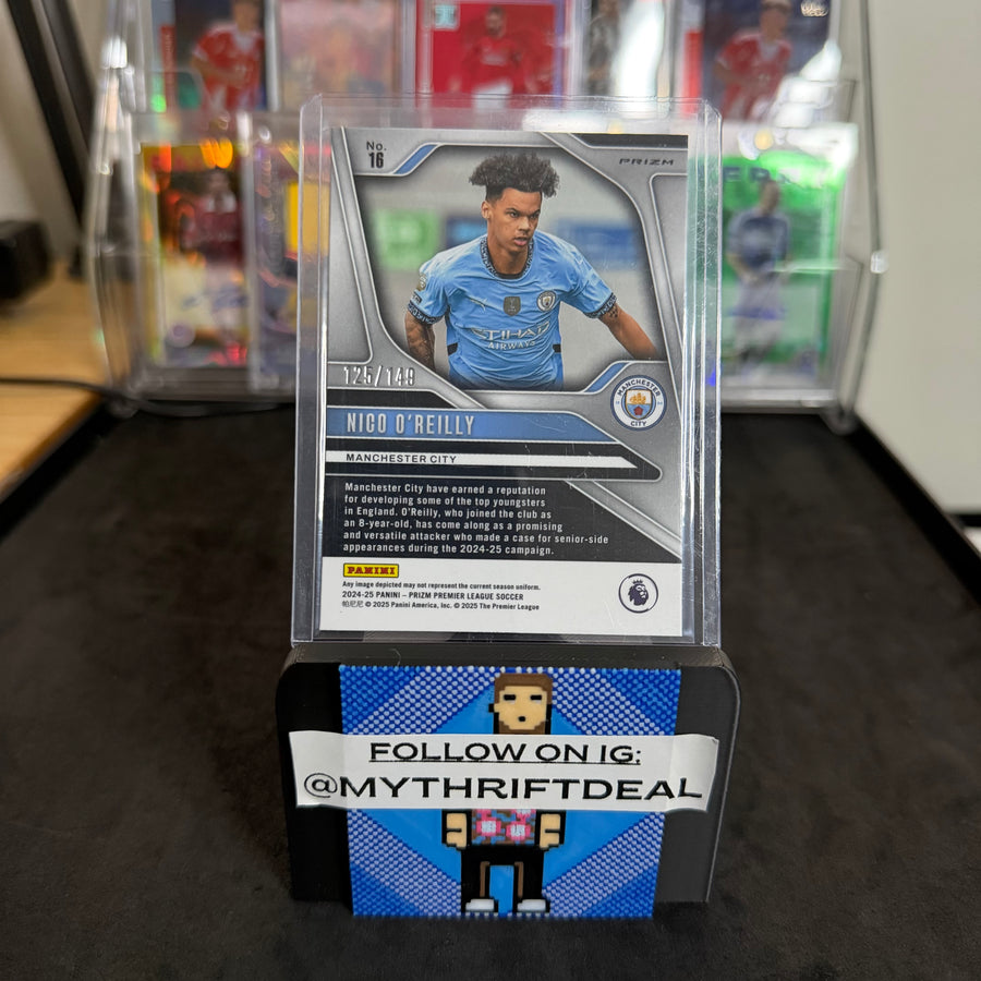 2024-25 Panini Nico O’Reilly Manchester City EPL Pink Breakaway RC /149 Card (125/149)