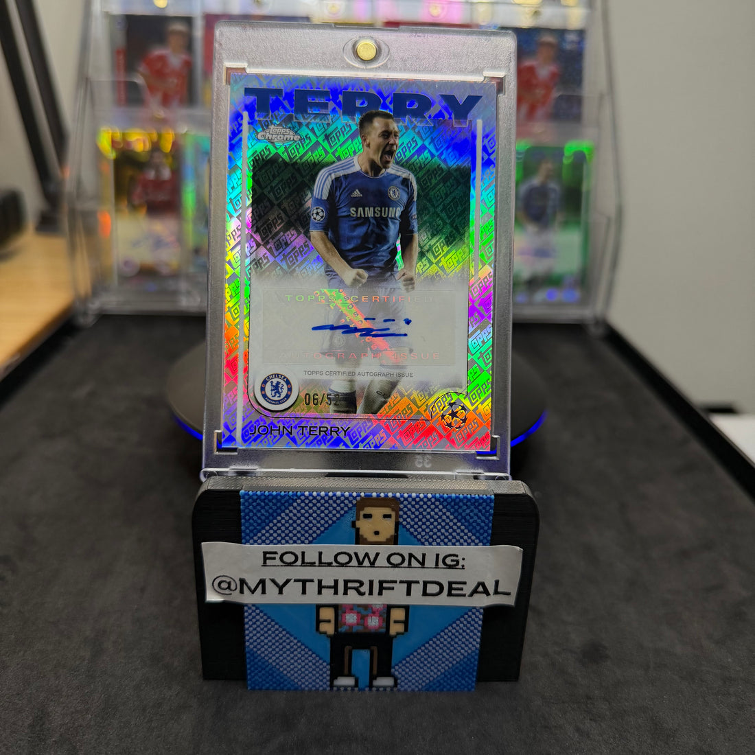 2025 Topps Chrome Logofractor John Terry Chelsea EPL Autograph /52 Card (06/52)