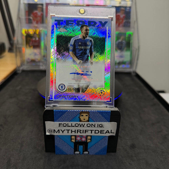 2025 Topps Chrome Logofractor John Terry Chelsea EPL Autograph /52 Card (06/52)