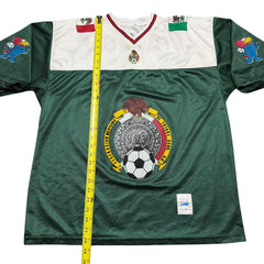 1998 France World Cup Mexico Logo Footix Mexican Flag Jersey