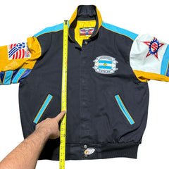 1994 World Cup Jeff Hamilton Argentina Leather Patch Jacket