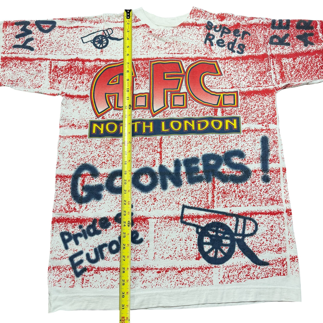 1990s Arsenal FC Graffiti Brick Wall Gooners AOP EPL