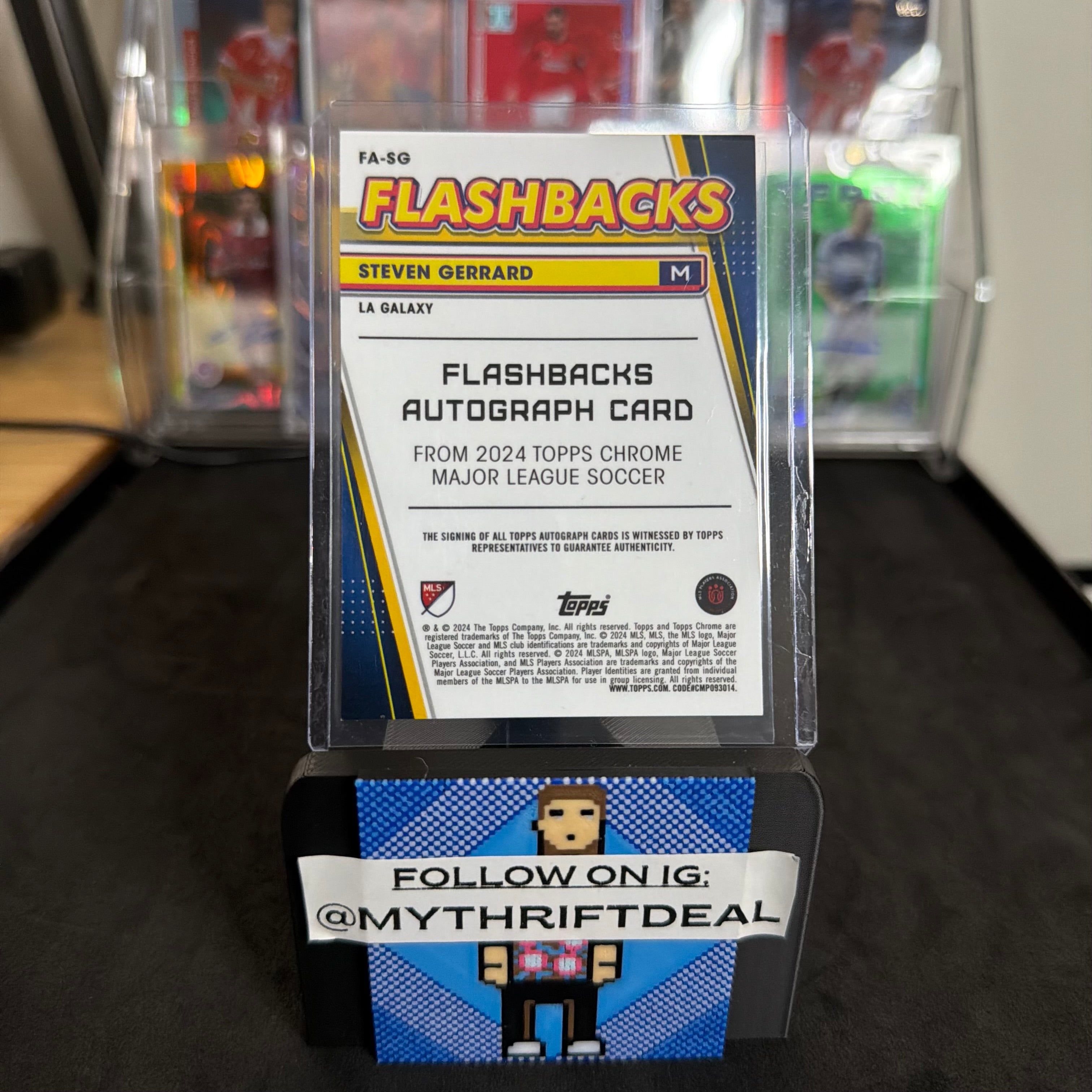 2024 Topps Steven Gerrard LA Galaxy MLS Flashbacks Autograph /50 Gold Card (15/50)
