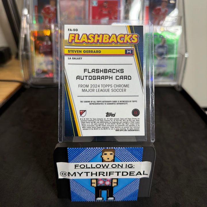 2024 Topps Steven Gerrard LA Galaxy MLS Flashbacks Autograph /50 Gold Card (15/50)