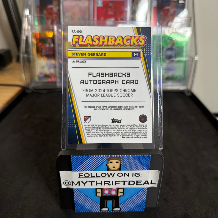 2024 Topps Steven Gerrard LA Galaxy MLS Flashbacks Autograph /50 Gold Card (15/50)