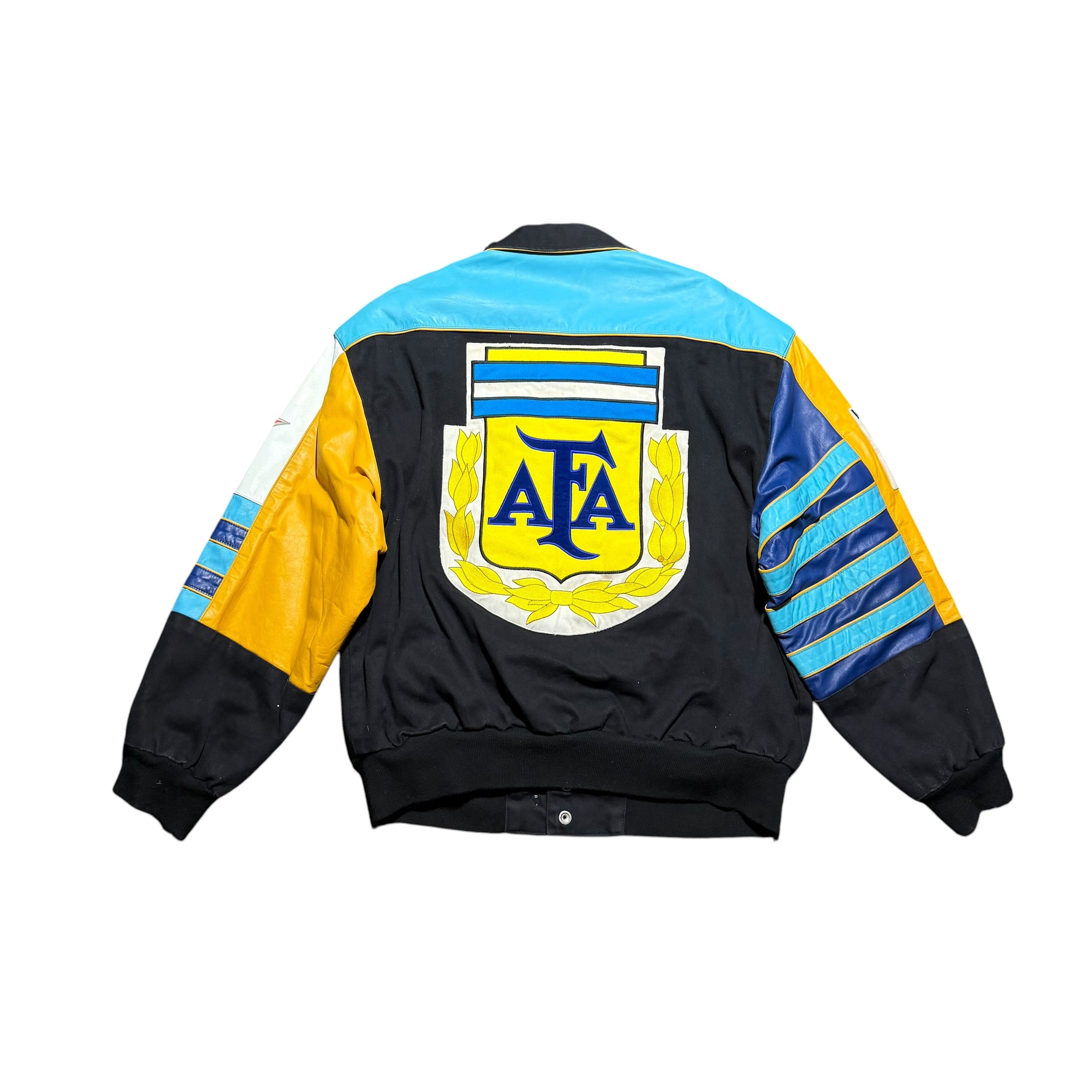 1994 World Cup Jeff Hamilton Argentina Leather Patch Jacket