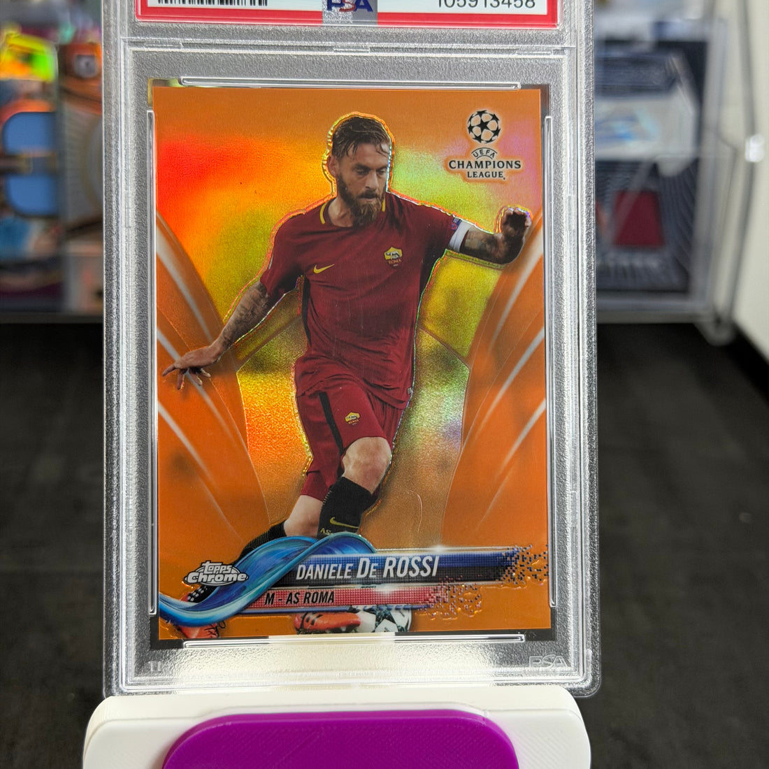 2017 Topps Chrome Daniele De Rossi /25 Orange PSA 9 Card