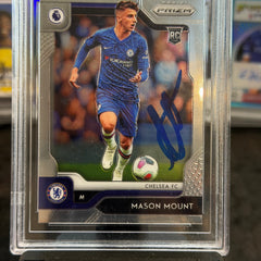 2019-20 Mason Mount Chelsea Panini Prizm EPL RC On Card Autograph Beckett Authenticated